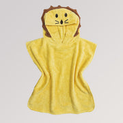 Bio-Badeponcho Löwe von Fürnis - Bademantel für Kinder in gelb mit Kapuze