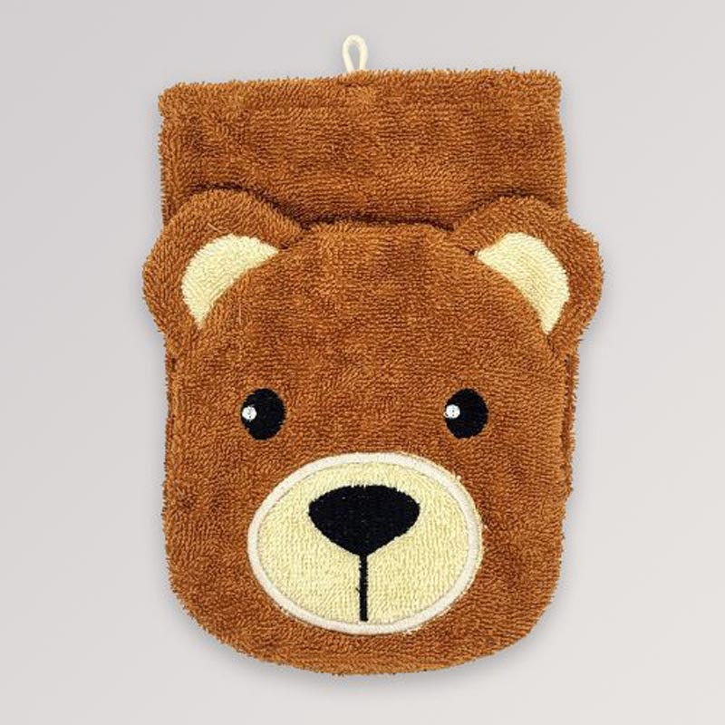 Fürnis Bio-Waschlappen Bär Bruno in großer Ausführung