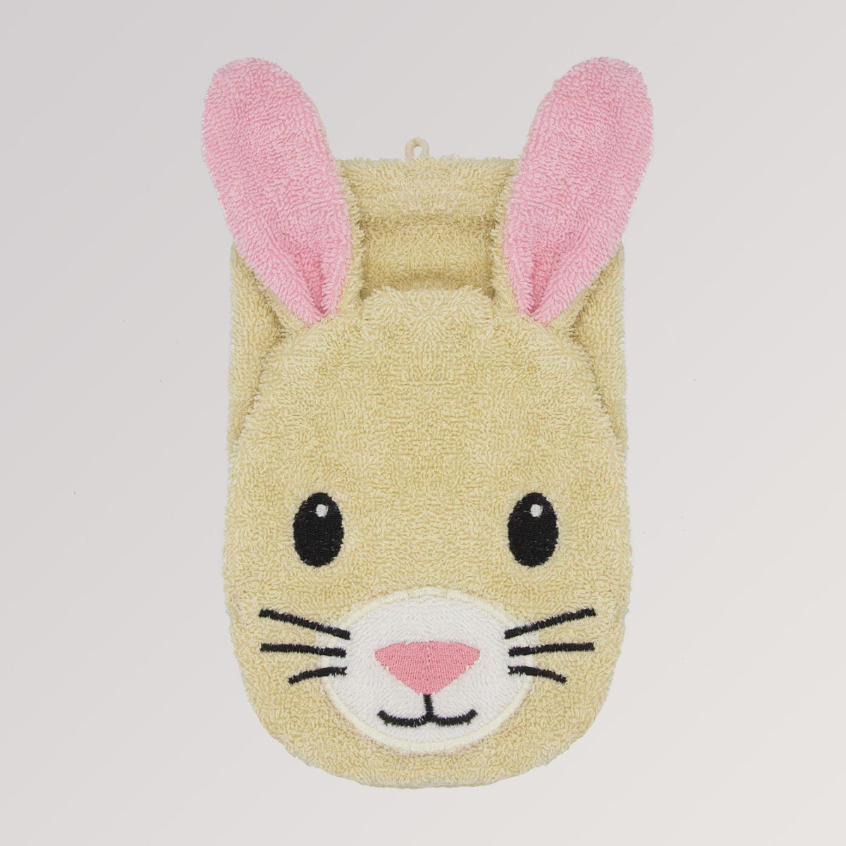 Bio-Waschlappen Hase Henry in hellbraun-rosa von Fürnis