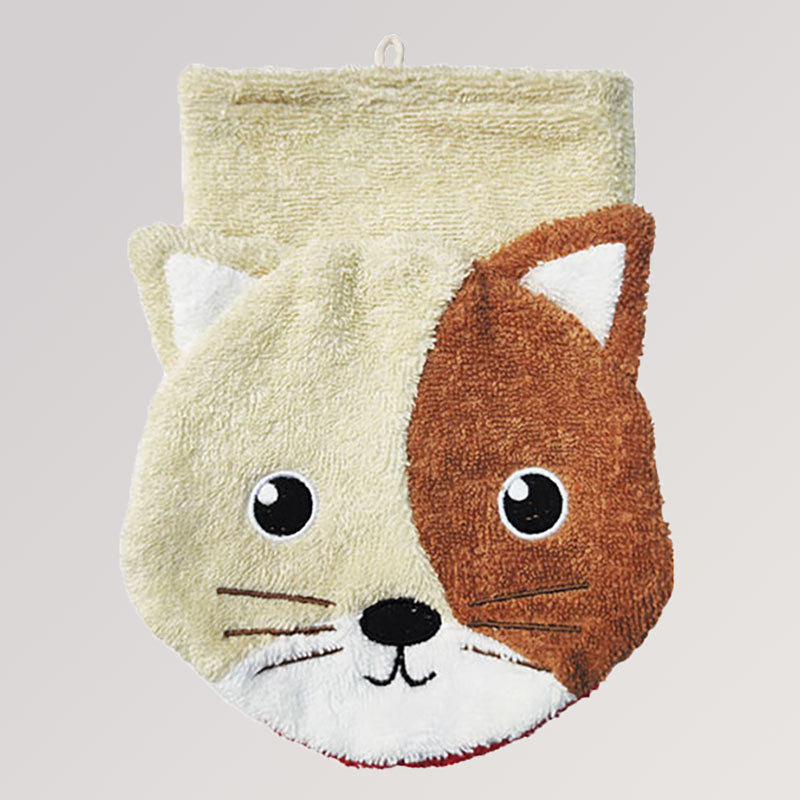 BIO Waschlappen, Katze (klein)