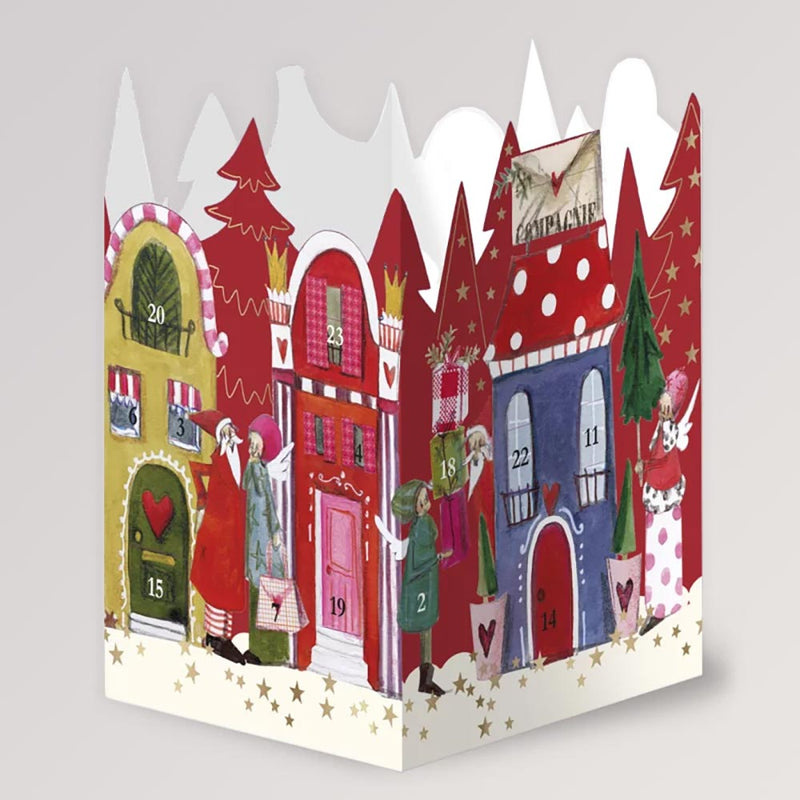 Transparentleuchte Adventskalender: Häuser
