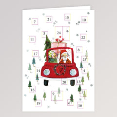 Adventskalender Klappkarte: Weihnachtsauto von Graetz Verlag