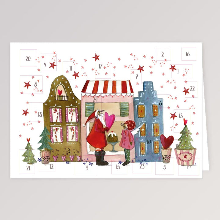 Adventskalender Klappkarte: Weihnachtshäuser von Graetz Verlag