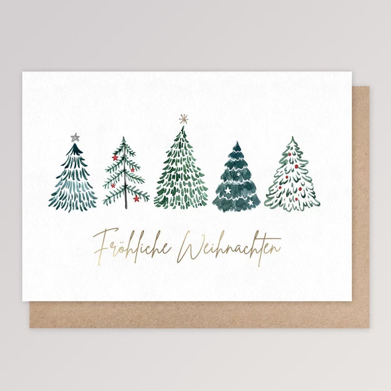 Klappkarte Weihnachtsbäume von graetz verlag