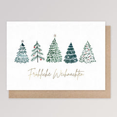 Klappkarte Weihnachtsbäume von graetz verlag