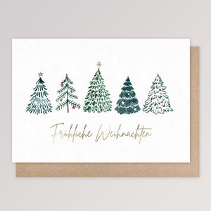 Klappkarte Weihnachtsbäume von graetz verlag