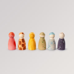 The Animal Crew - als Tiere bemalte Holzfiguren von Grapat