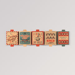 Grapat 5 Ornamente Christbaumschmuck aus Holz - Boxen