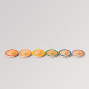 Dishes von Grapat - 6 handbemalte Tellerchen aus Holz