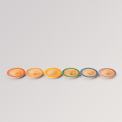 Dishes von Grapat - 6 handbemalte Tellerchen aus Holz