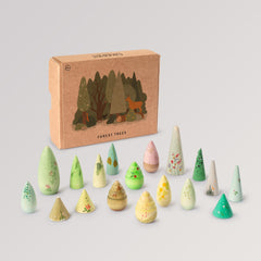 Forest Tree - Holzfiguren handbemalt wie Bäume - von Grapat