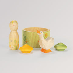 Hello Summer - Holzfiguren und Holzschale von Grapat und Ostheimer