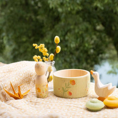 Hello Summer - Holzfiguren und Holzschale von Grapat und Ostheimer