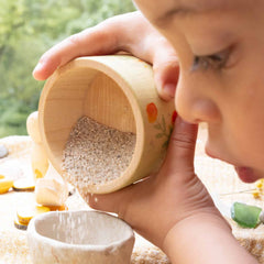 Hello Summer - Holzfiguren und Holzschale von Grapat und Ostheimer