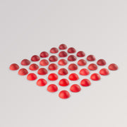 36 Halbkugel als Mandala-Set von Grapat in Rottönen