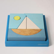 Grimm's Bauspiel blau für Kinder