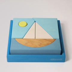 Grimm's Bauspiel blau für Kinder