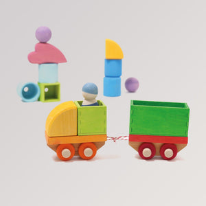 Bauspiel Holzzug von Grimms