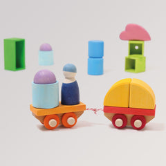 Bauspiel Holzzug von Grimms