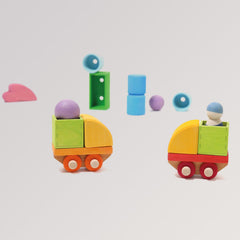 Bauspiel Holzzug von Grimms