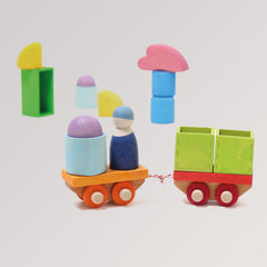 Bauspiel Holzzug von Grimms