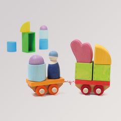 Bauspiel Holzzug von Grimms