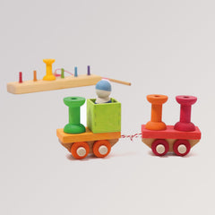 Bauspiel Holzzug von Grimms