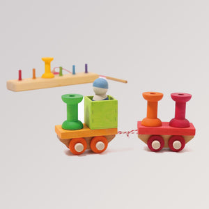 Bauspiel Holzzug von Grimms