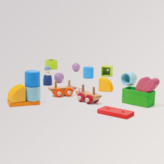 Bauspiel Holzzug von Grimms