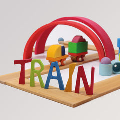 Bauspiel Holzzug von Grimms