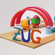 Bauspiel Holzzug von Grimms