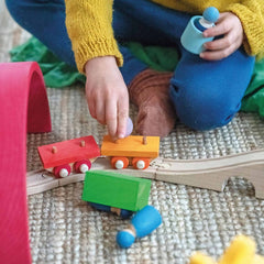 Bauspiel Holzzug von Grimms