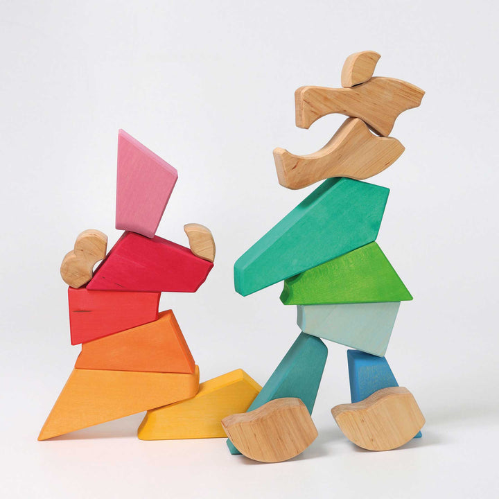 Bauspiel Regenbogenlöwe von Grimm's - in bunten Farben