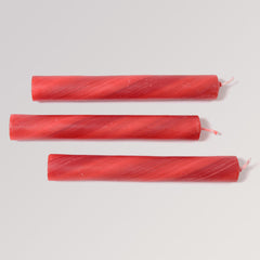 Bienenwachs-Kerze Rot Marmoriert von Grimms