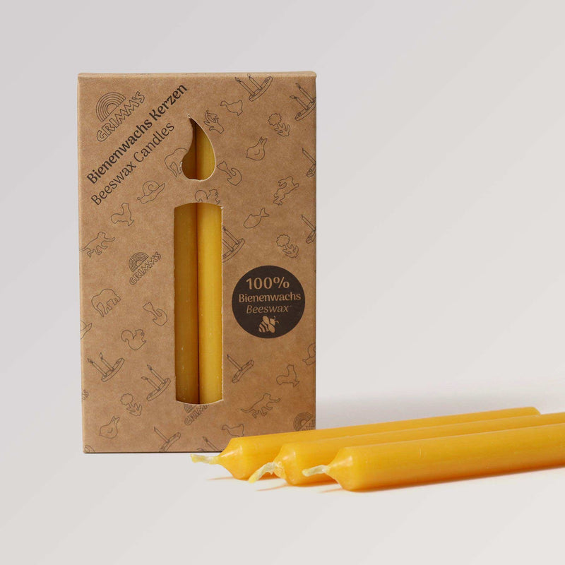 Bienenwachs-Kerzen (12 Stück), Bernstein (100%)