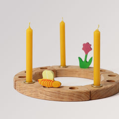 Bienenwachs-Kerzen (12 Stück), Bernstein (100%)