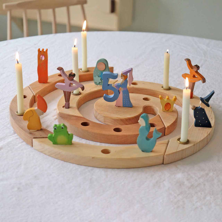 Geburtstagsspirale natur aus Holz von Grimms