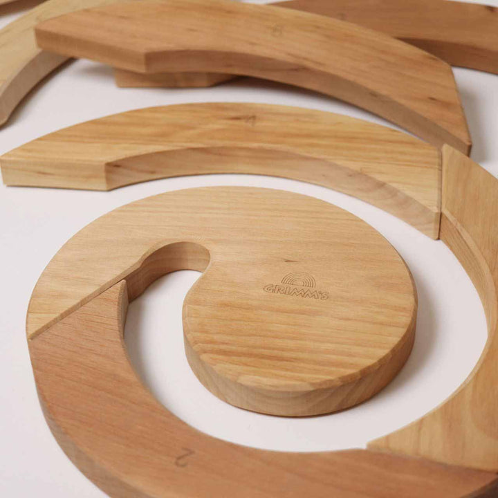 Geburtstagsspirale natur aus Holz von Grimms