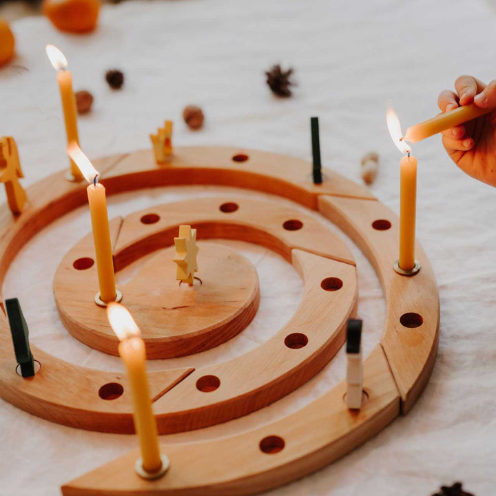 Geburtstagsspirale natur aus Holz von Grimms