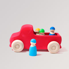 Großer roter Lastwagen von Grimms