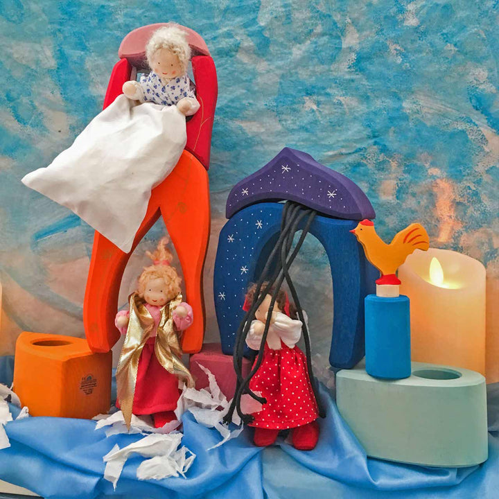 Märchendorf von Grimms mit Biegepuppen
