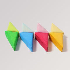 Schaukelschiffe von Grimm's (12-teilig) in 4 Farbtönen aus Holz