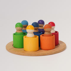 Sieben Freunde in Holzschälchen von Grimms