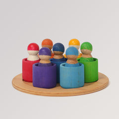 Sieben Freunde in Holzschälchen von Grimms