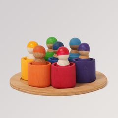 Sieben Freunde in Holzschälchen von Grimms