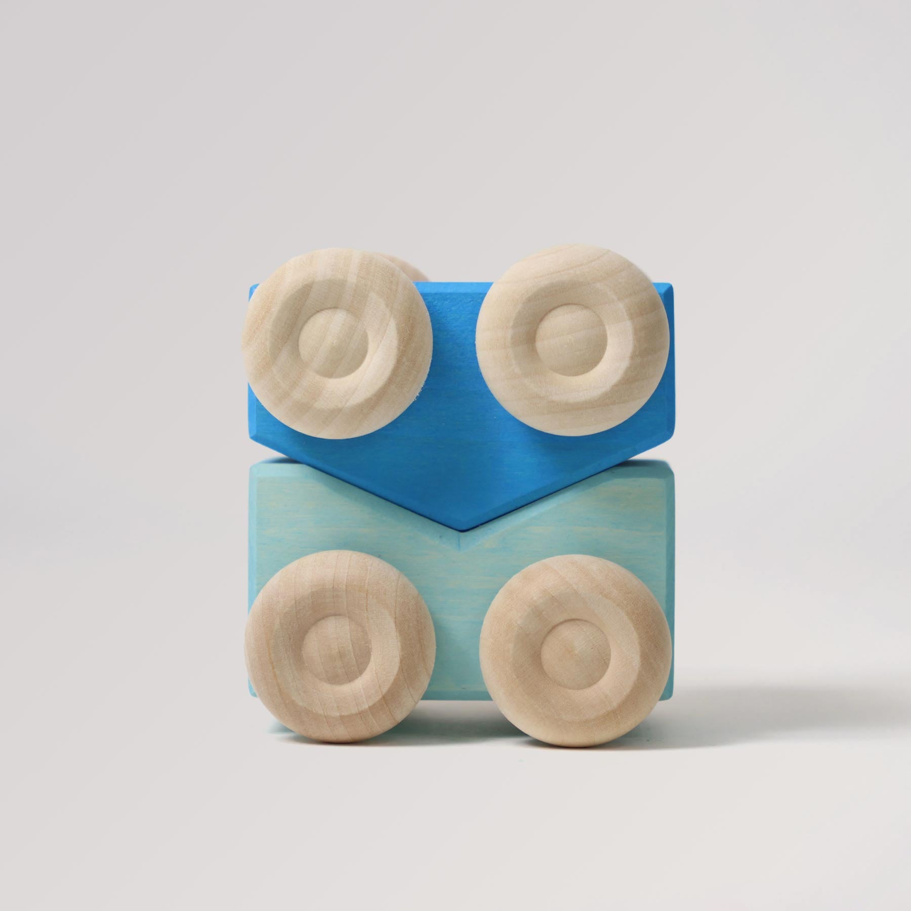Grimm's Stapel-Autos in blau - Holzautos für Kinder
