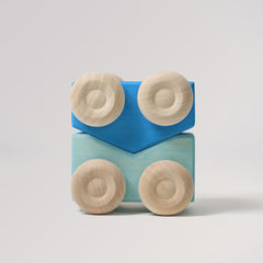 Grimm's Stapel-Autos in blau - Holzautos für Kinder