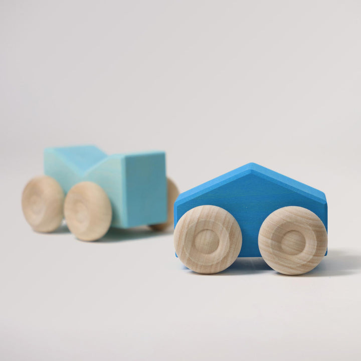 Grimm's Stapel-Autos in blau - Spielautos für Kinder