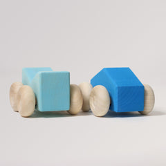 Grimm's Stapel-Autos in blau - Spielzeugautos für Kinder