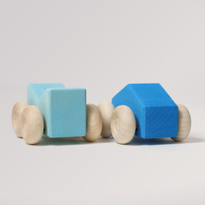 Grimm's Stapel-Autos in blau - Spielzeugautos für Kinder